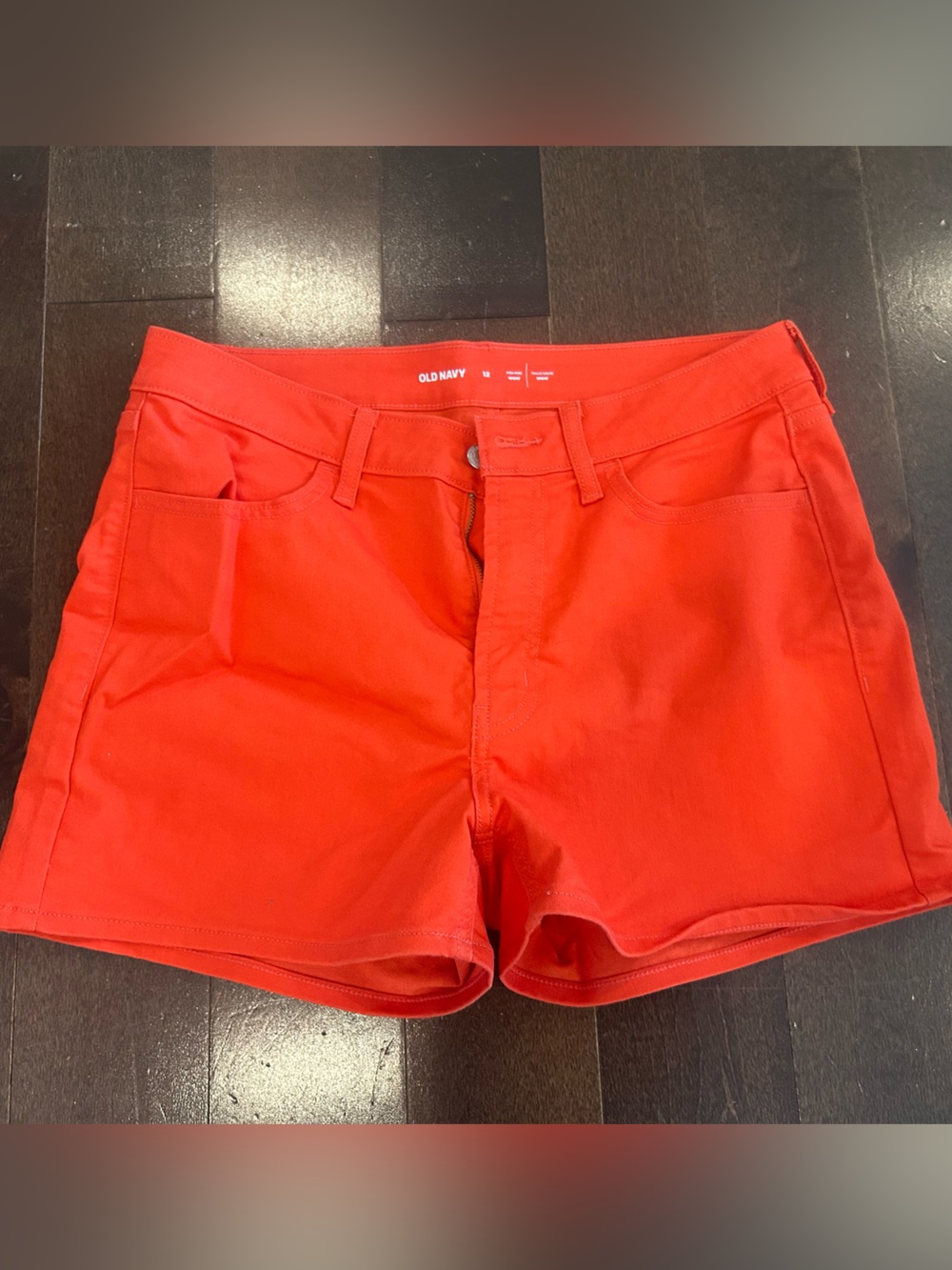 Old Navy Women's orange Stretch Cotton Shorts